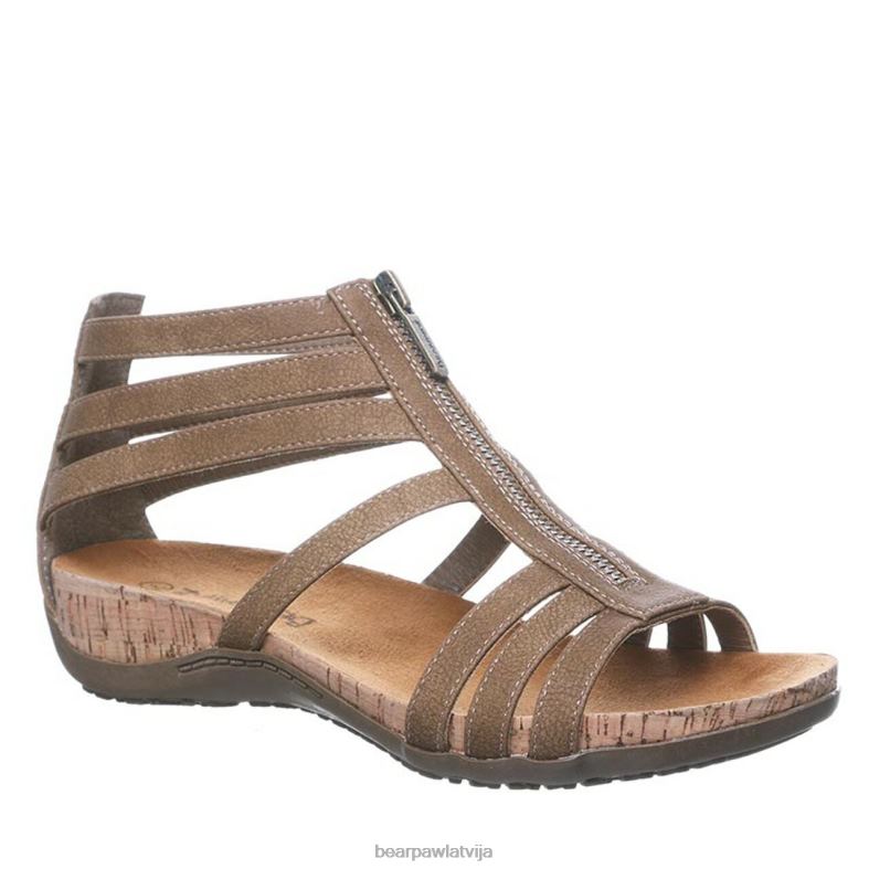 brūns sievietes sandales BEARPAW layla plats P2XFF435