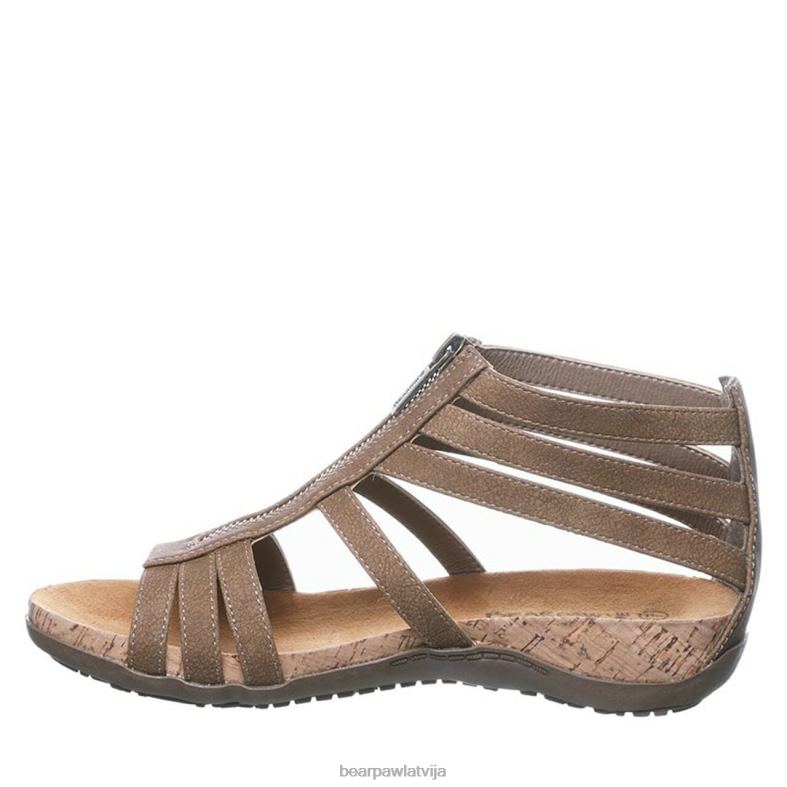 brūns sievietes sandales BEARPAW layla plats P2XFF435