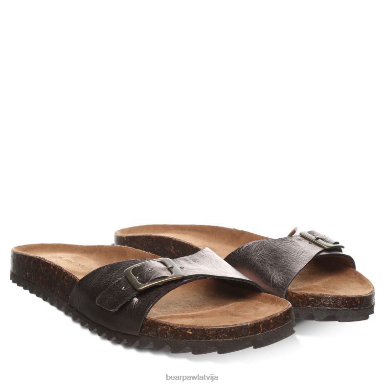 gunmetāls sievietes sandales BEARPAW ava P2XFF459