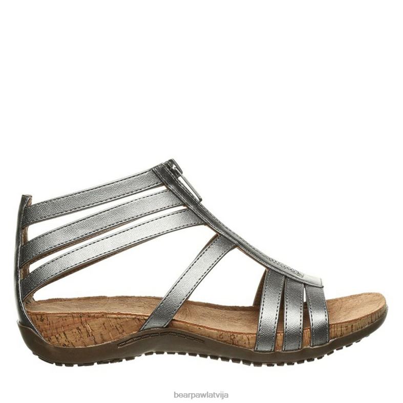 gunmetāls sievietes sandales BEARPAW layla P2XFF440