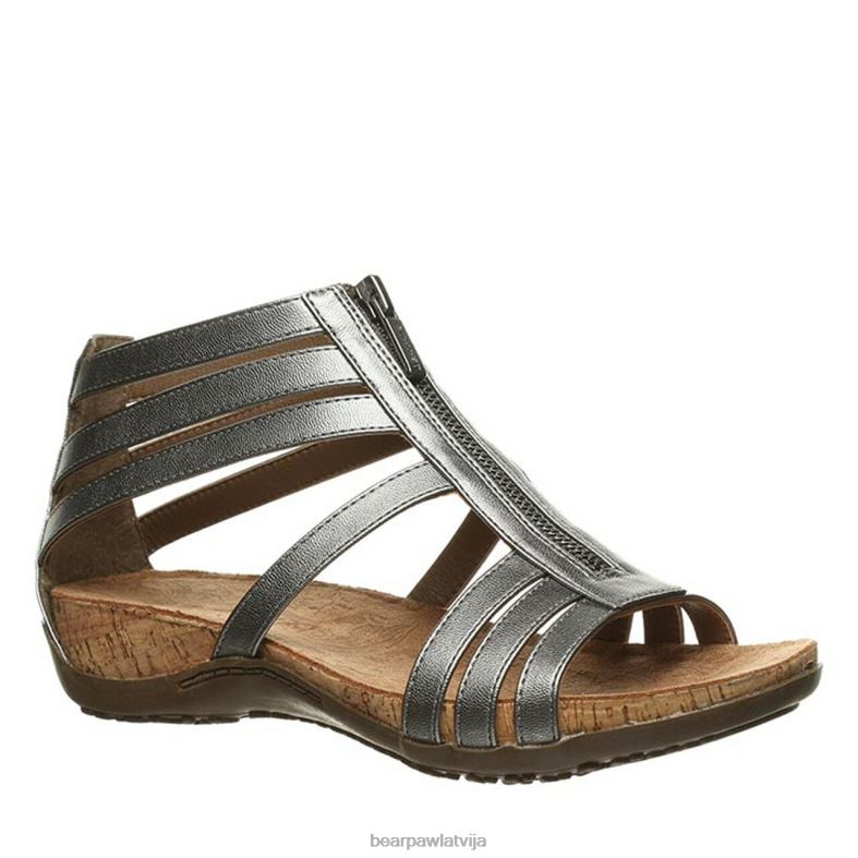 gunmetāls sievietes sandales BEARPAW layla plats P2XFF436