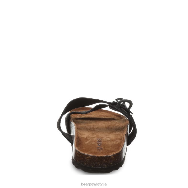 melns sievietes sandales BEARPAW Džuljeta ii P2XFF356