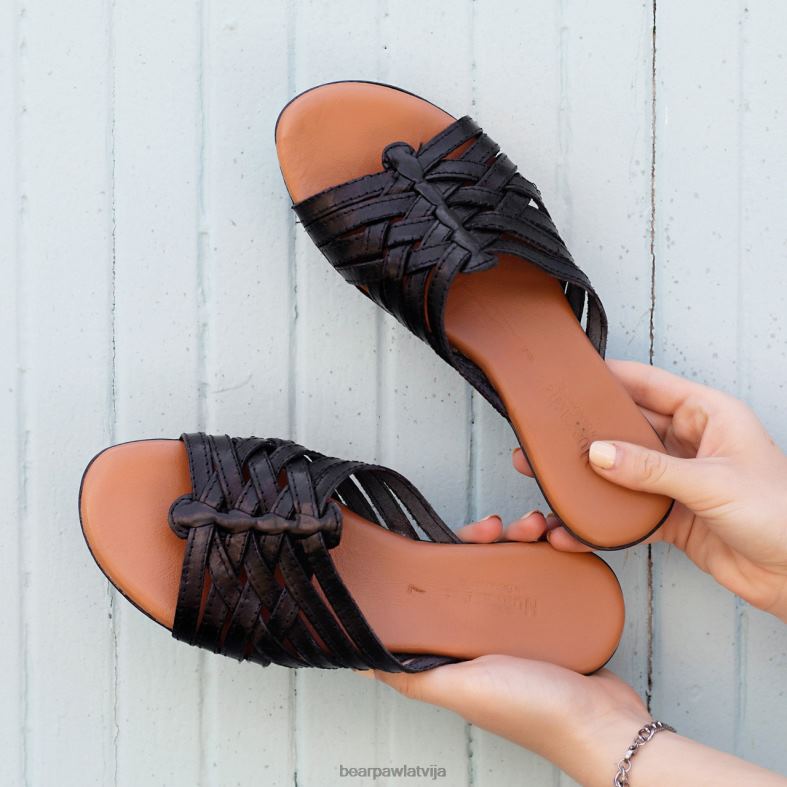 melns sievietes sandales BEARPAW Elisa P2XFF384