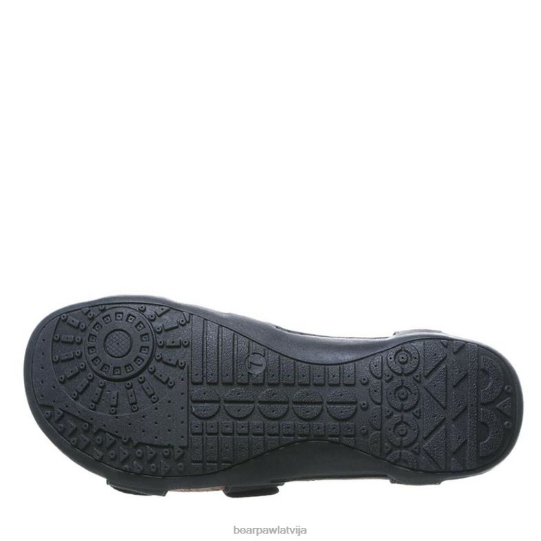 melns sievietes sandales BEARPAW Ridlija plats P2XFF407