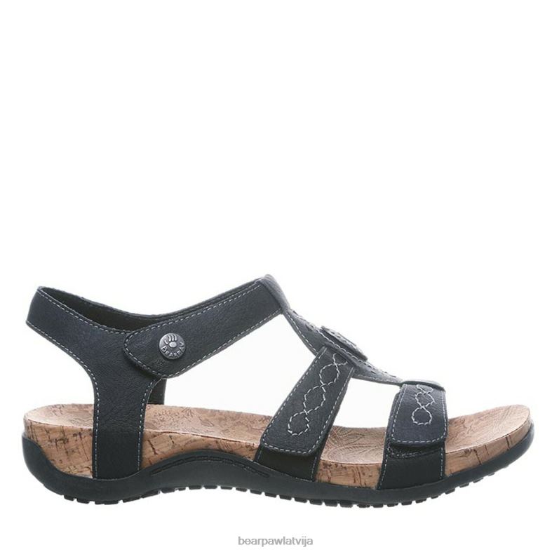 melns sievietes sandales BEARPAW Ridlijs ii P2XFF410