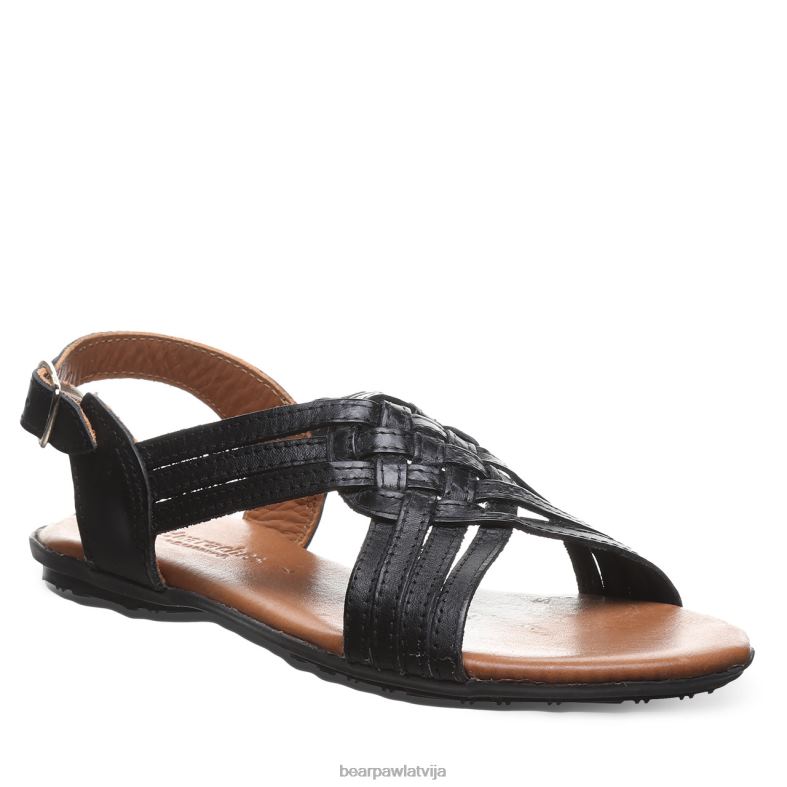 melns sievietes sandales BEARPAW ahāts P2XFF379