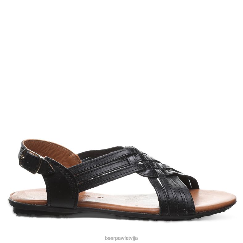 melns sievietes sandales BEARPAW ahāts P2XFF379