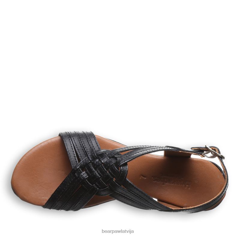 melns sievietes sandales BEARPAW ahāts P2XFF379