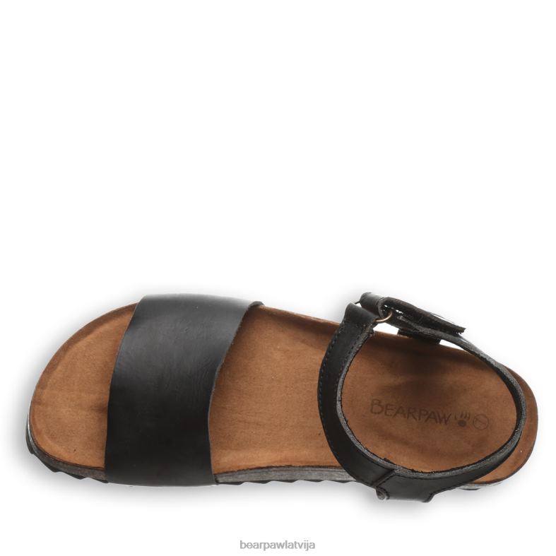melns sievietes sandales BEARPAW alma P2XFF451