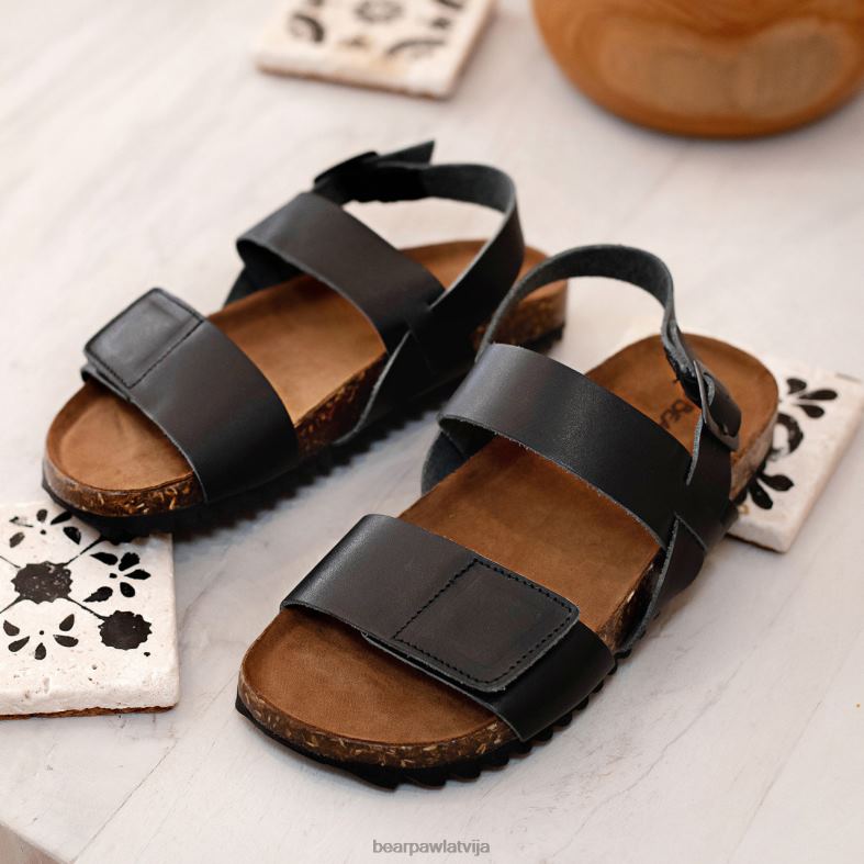 melns sievietes sandales BEARPAW alma ii P2XFF375