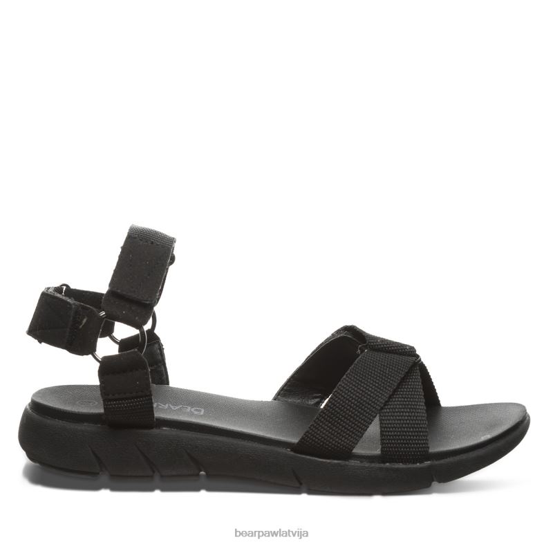 melns sievietes sandales BEARPAW becca P2XFF473