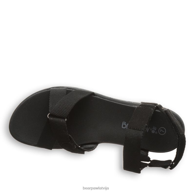 melns sievietes sandales BEARPAW becca P2XFF473