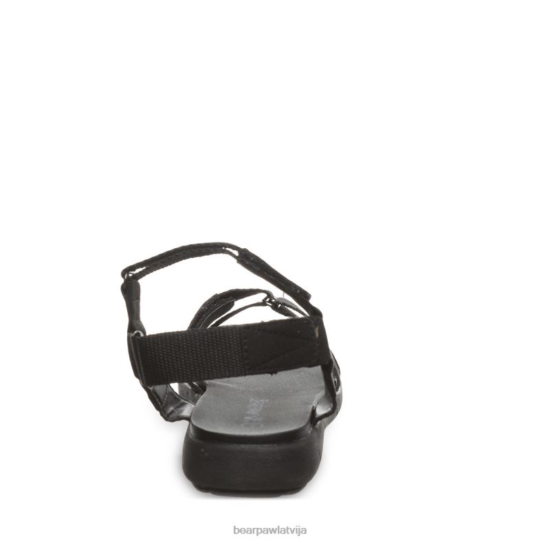 melns sievietes sandales BEARPAW becca P2XFF473