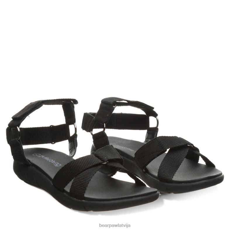 melns sievietes sandales BEARPAW becca P2XFF473