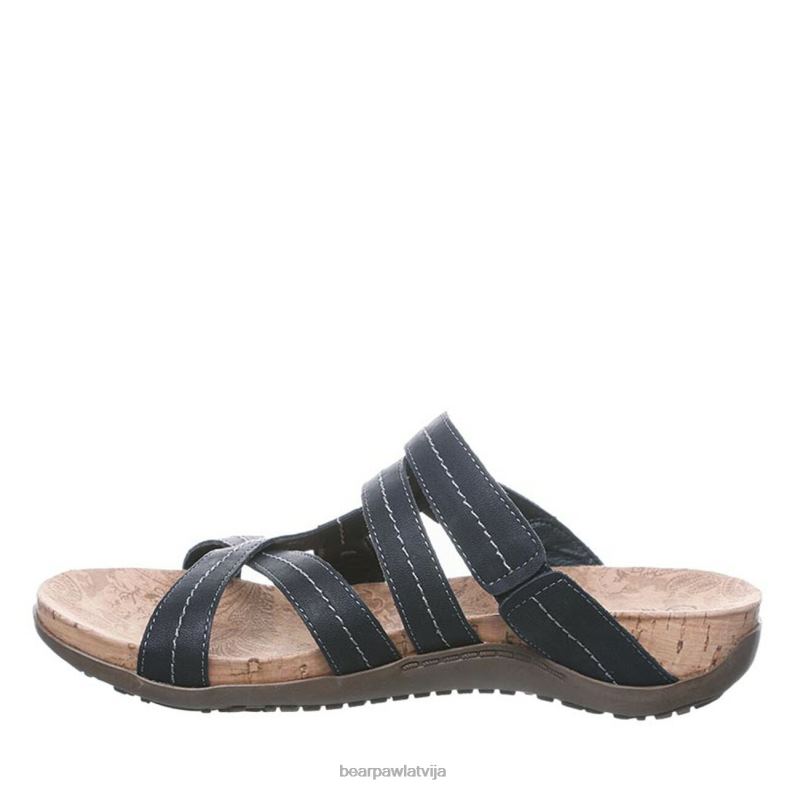 melns sievietes sandales BEARPAW kai plats P2XFF413