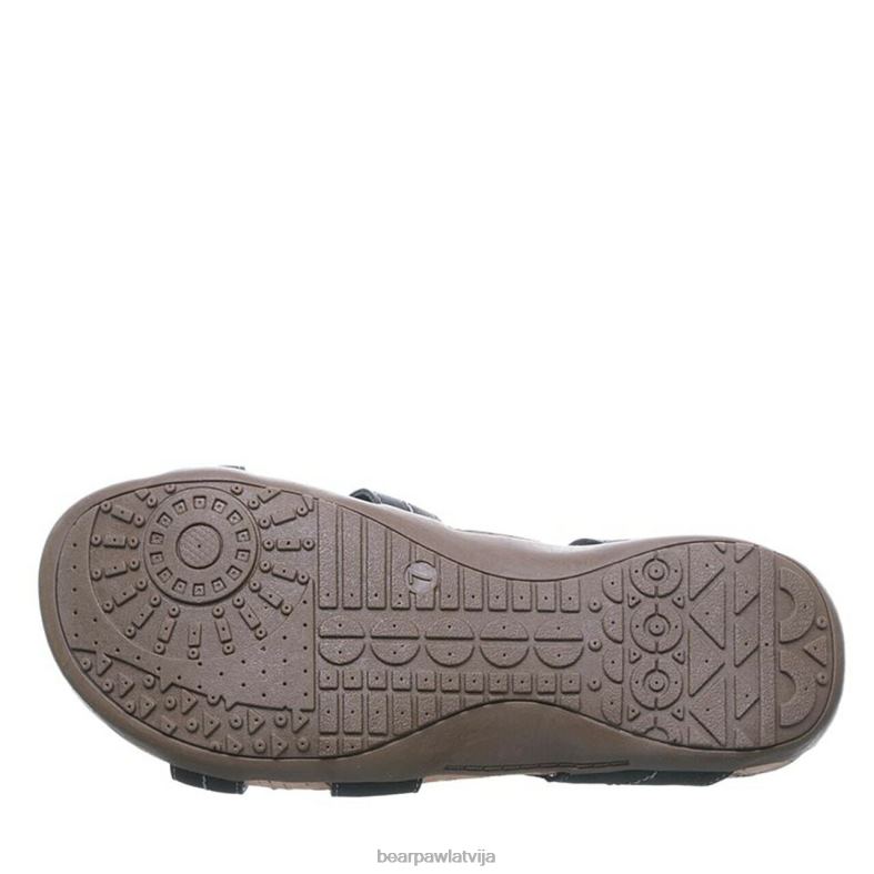 melns sievietes sandales BEARPAW kai plats P2XFF413