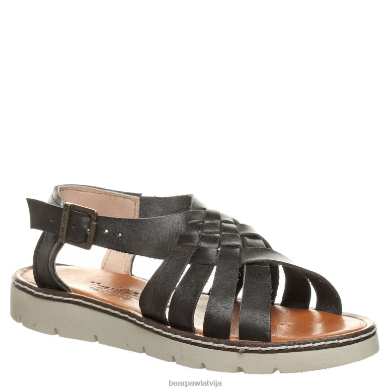 melns sievietes sandales BEARPAW lea P2XFF491