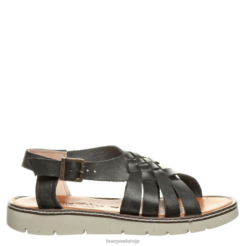 melns sievietes sandales BEARPAW lea P2XFF491