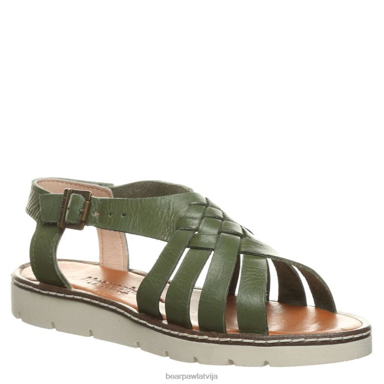 militāri zaļš sievietes sandales BEARPAW lea P2XFF489