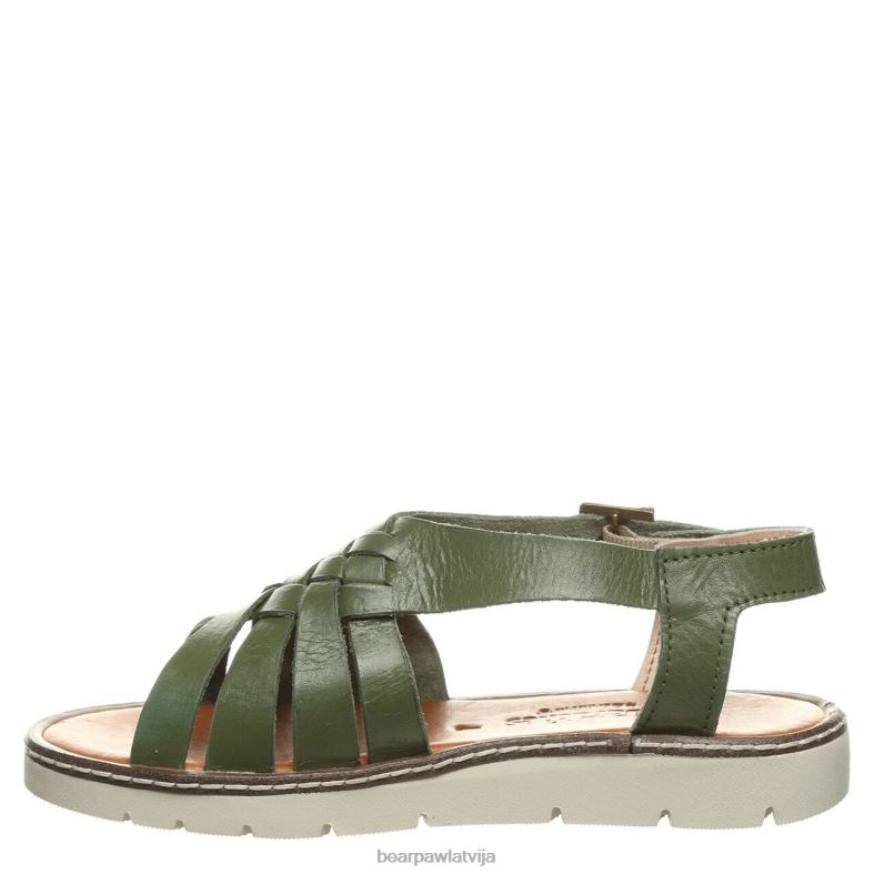 militāri zaļš sievietes sandales BEARPAW lea P2XFF489