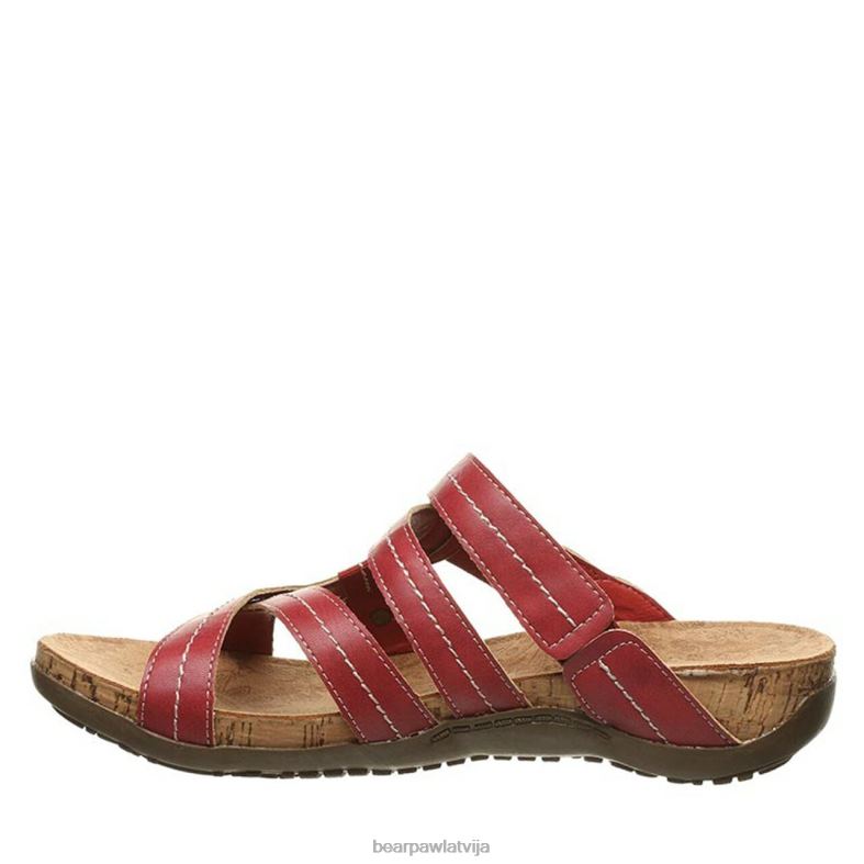 sarkans sievietes sandales BEARPAW kai plats P2XFF411