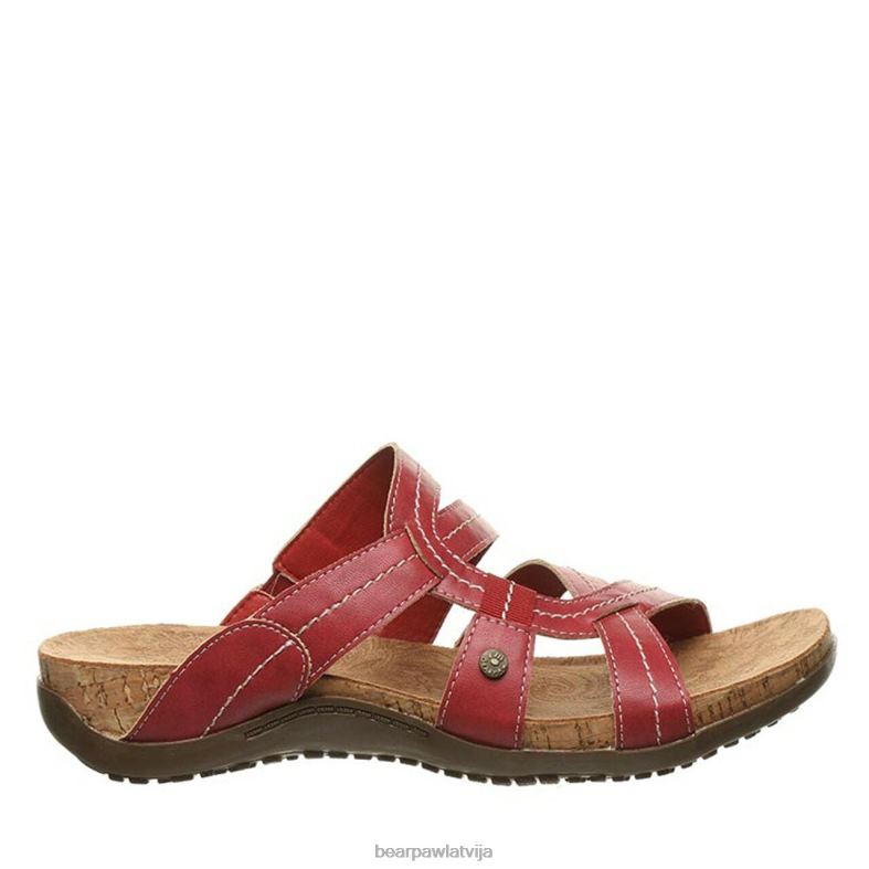 sarkans sievietes sandales BEARPAW kai plats P2XFF411