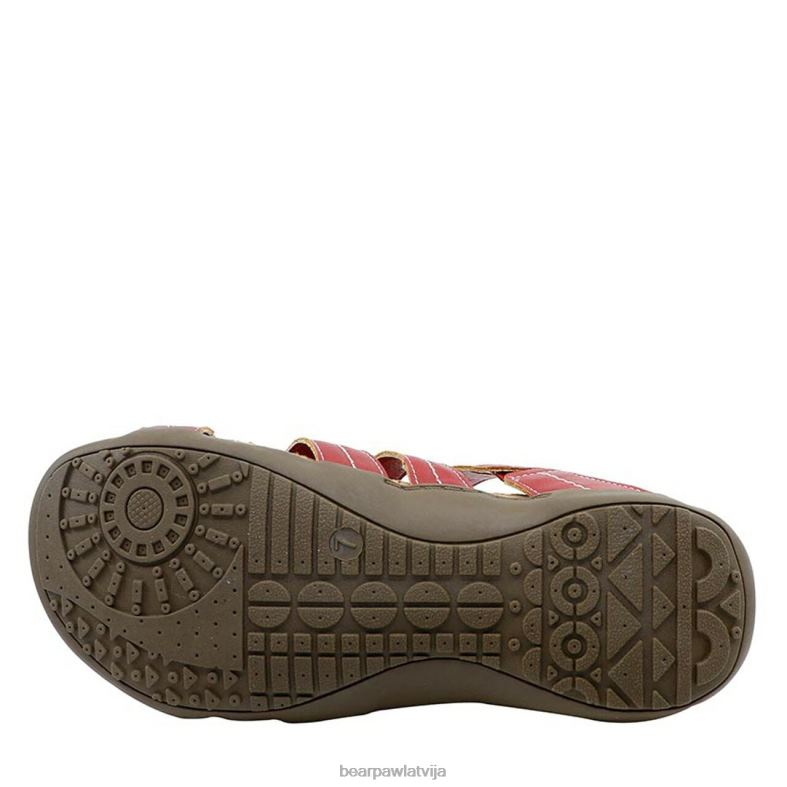 sarkans sievietes sandales BEARPAW kai plats P2XFF411