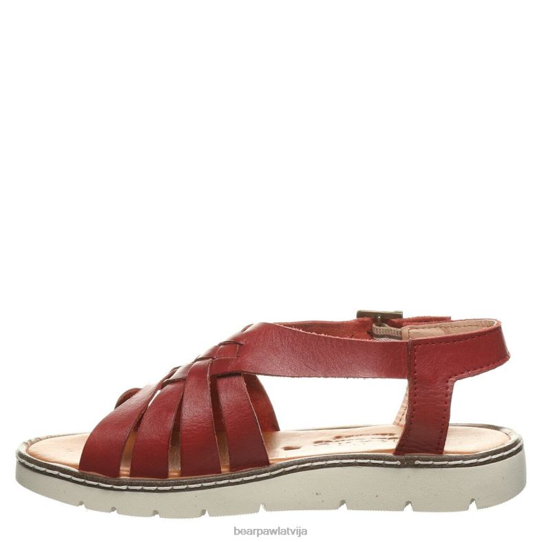 sarkans sievietes sandales BEARPAW lea P2XFF487