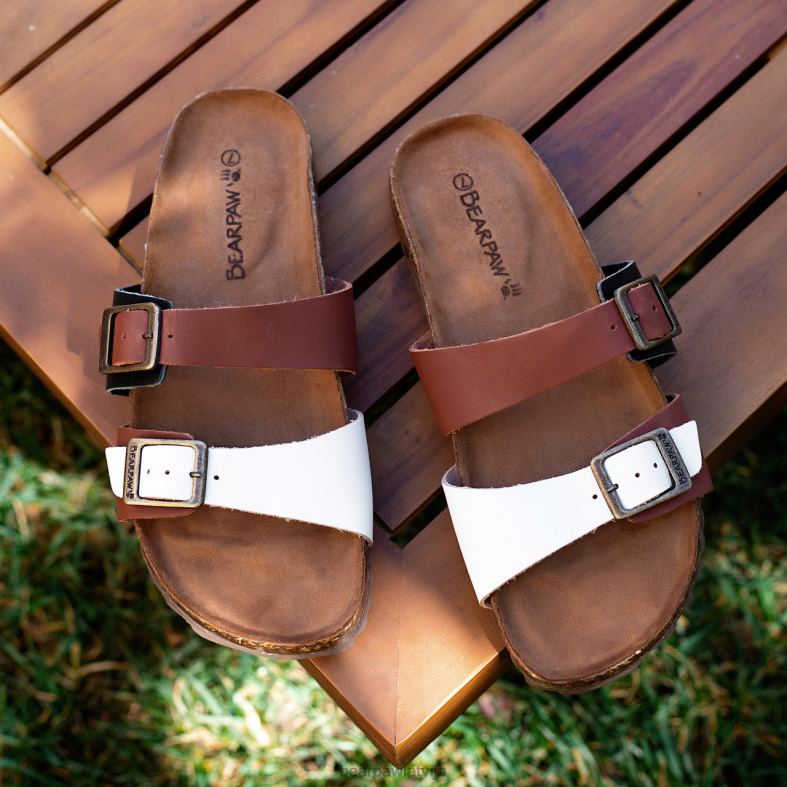 segli/balti sievietes sandales BEARPAW Džuljeta ii P2XFF371