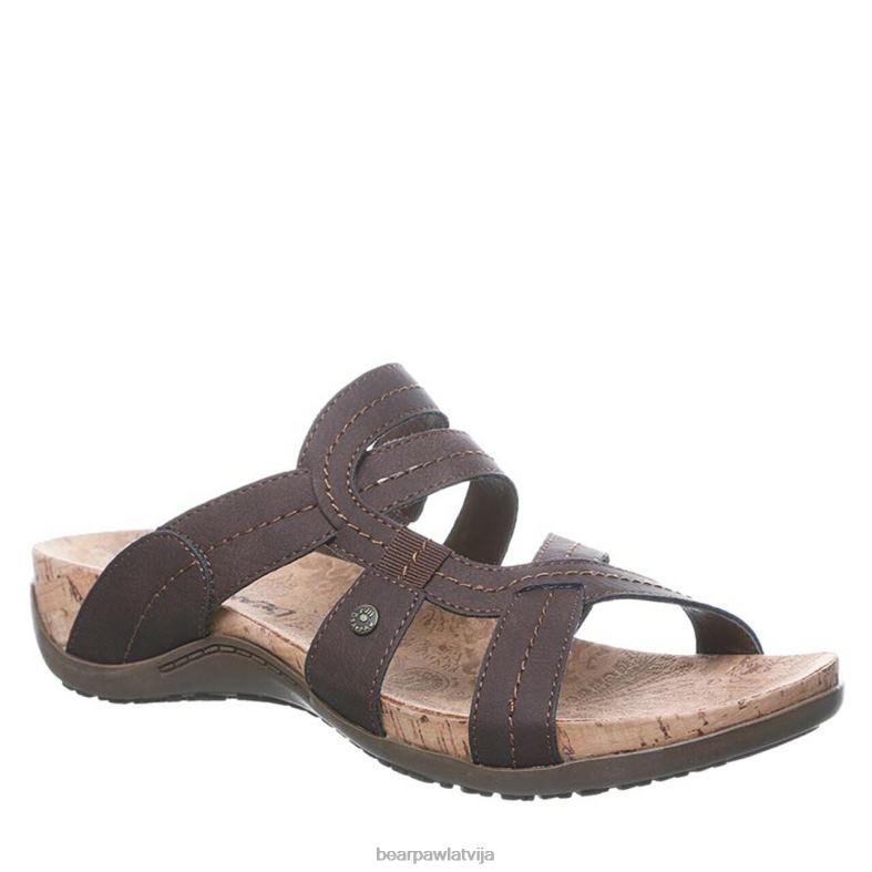 tumši brūns sievietes sandales BEARPAW kai P2XFF415