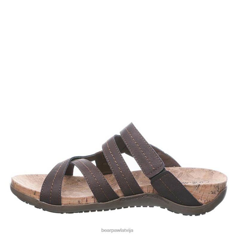 tumši brūns sievietes sandales BEARPAW kai P2XFF415