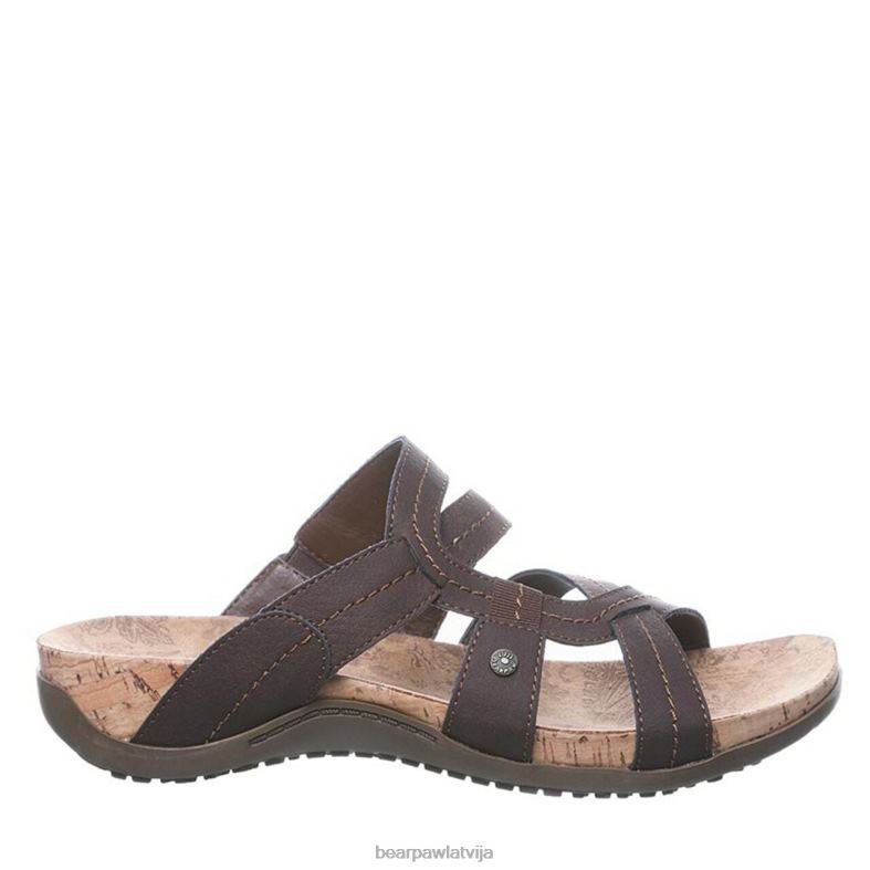 tumši brūns sievietes sandales BEARPAW kai P2XFF415