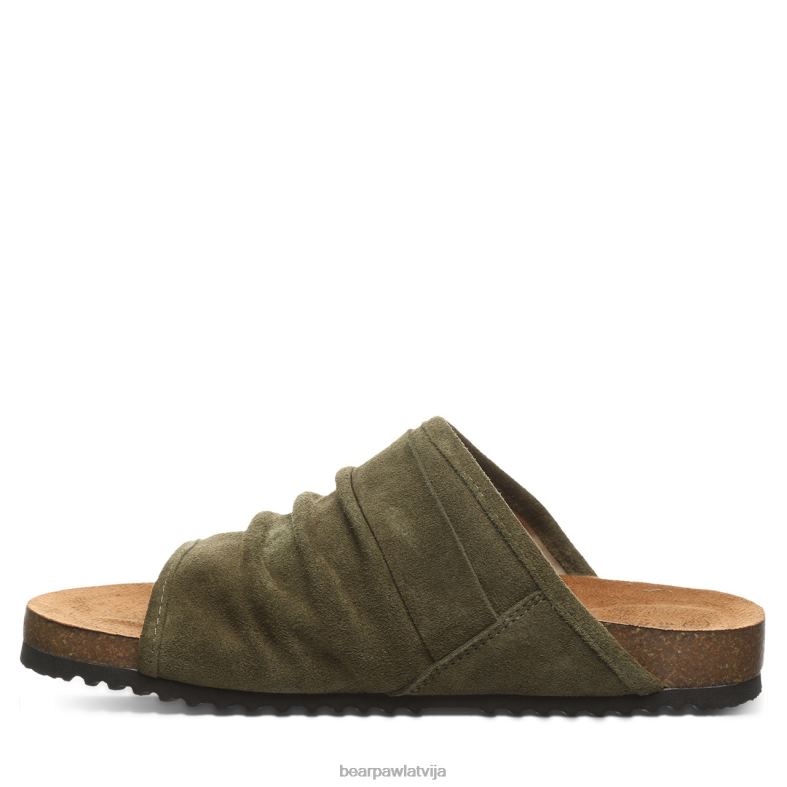 tumšās olīvas sievietes sandales BEARPAW lillija P2XFF464