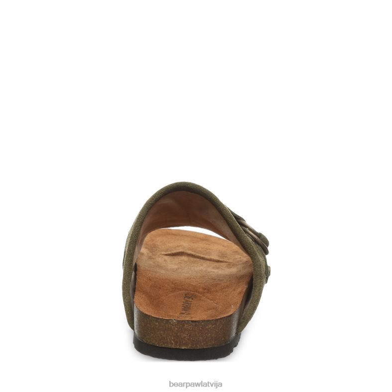 tumšās olīvas sievietes sandales BEARPAW lillija P2XFF464