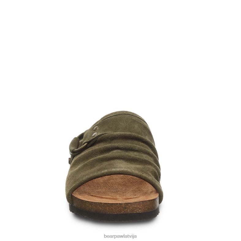 tumšās olīvas sievietes sandales BEARPAW lillija P2XFF464