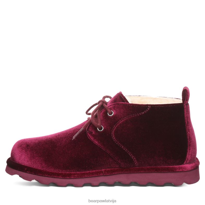 bordo samts sievietes zābaki BEARPAW skye P2XFF35