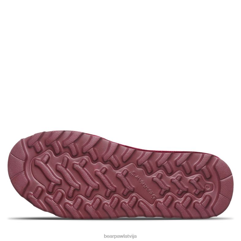 bordo samts sievietes zābaki BEARPAW skye P2XFF35