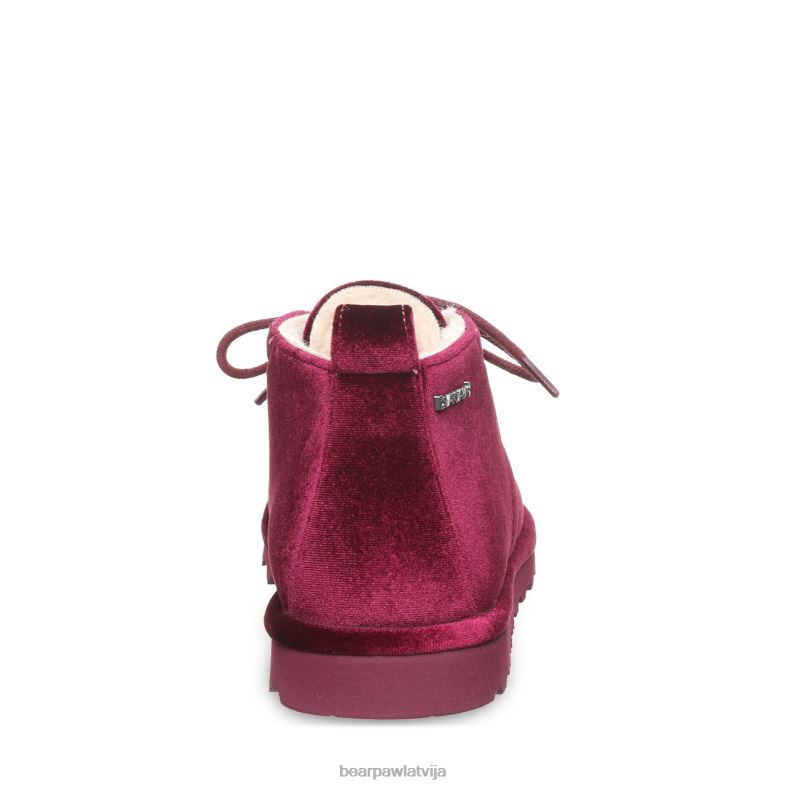 bordo samts sievietes zābaki BEARPAW skye P2XFF35
