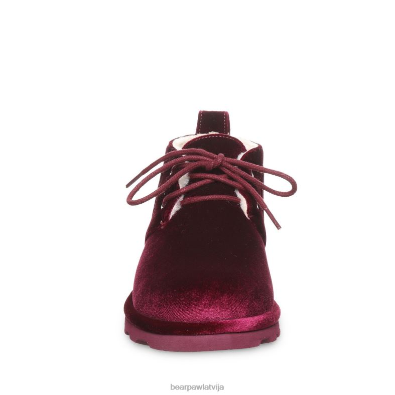 bordo samts sievietes zābaki BEARPAW skye P2XFF35