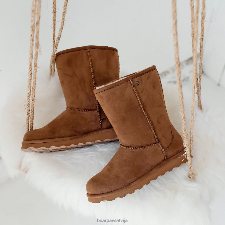 hikorija sievietes zābaki BEARPAW elle īss vegāns P2XFF73
