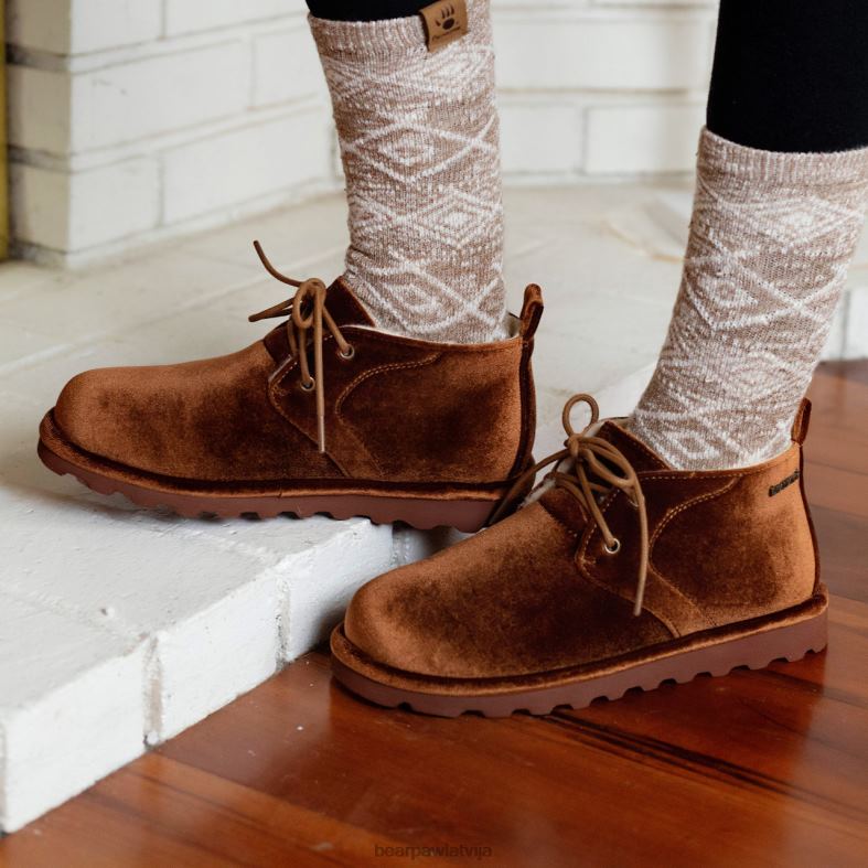 karmeļu samts sievietes zābaki BEARPAW skye P2XFF158