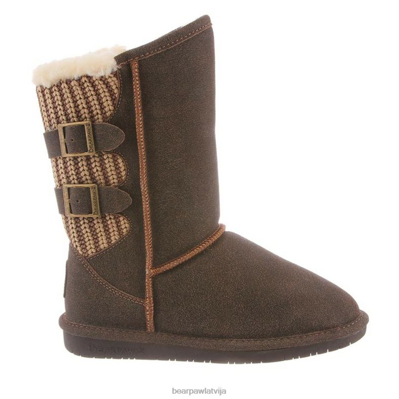 kastanis nomocīts sievietes zābaki BEARPAW boshie P2XFF257