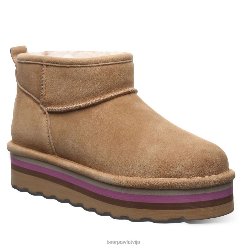 ledaina kafija sievietes zābaki BEARPAW retro īss P2XFF29