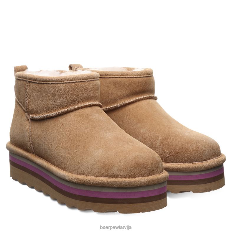 ledaina kafija sievietes zābaki BEARPAW retro īss P2XFF29
