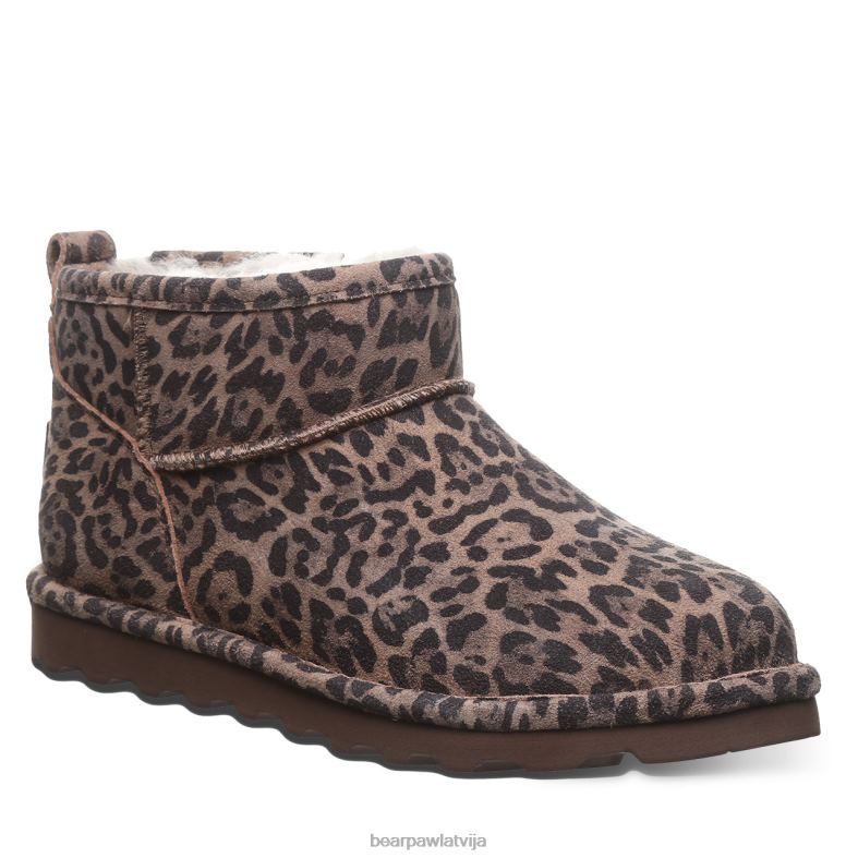 leopards sievietes zābaki BEARPAW īsa eksotika P2XFF120