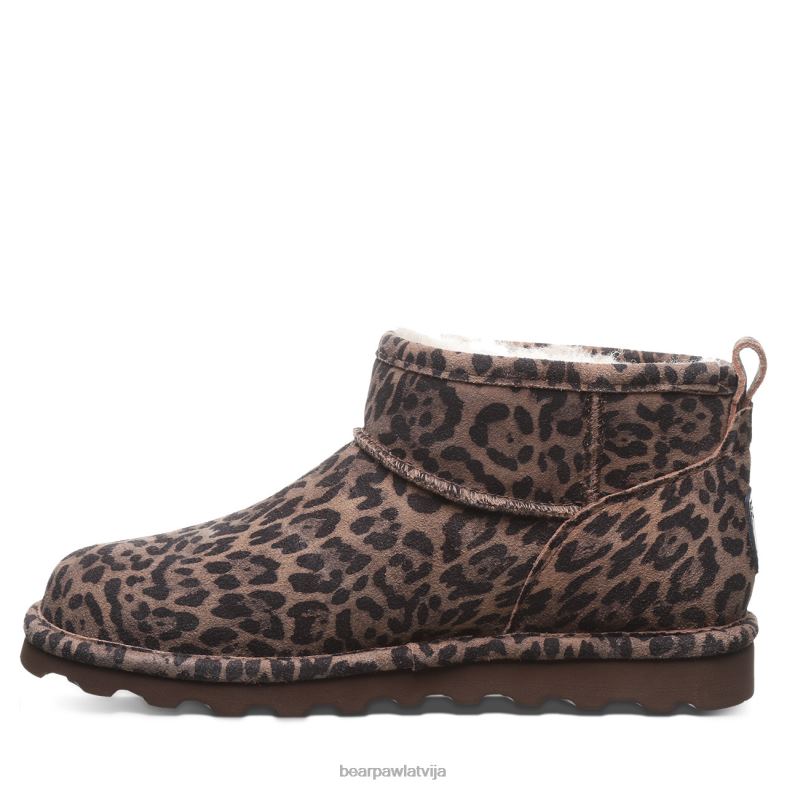 leopards sievietes zābaki BEARPAW īsa eksotika P2XFF120