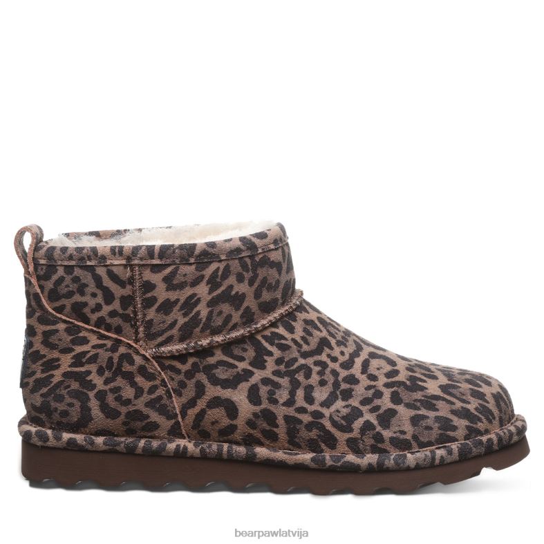 leopards sievietes zābaki BEARPAW īsa eksotika P2XFF120