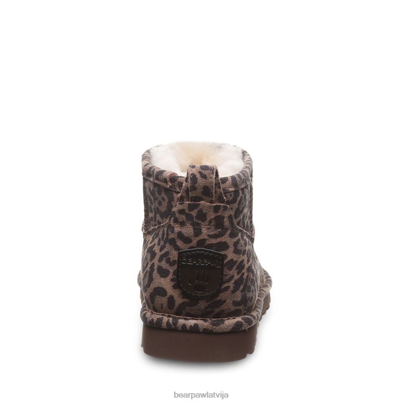 leopards sievietes zābaki BEARPAW īsa eksotika P2XFF120