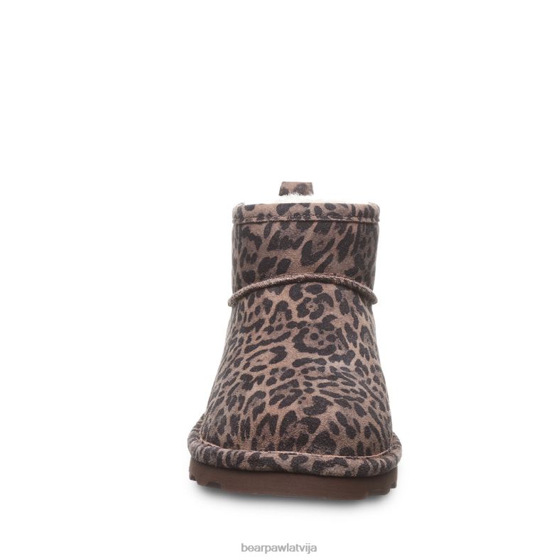 leopards sievietes zābaki BEARPAW īsa eksotika P2XFF120