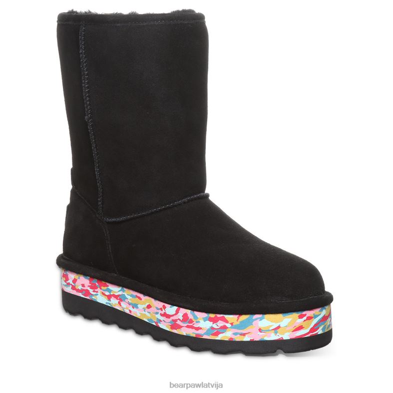 melns multi sievietes zābaki BEARPAW retro elle P2XFF37